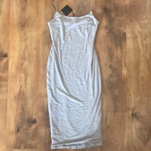 Jlux beige “almost famous” midi basic dress size L